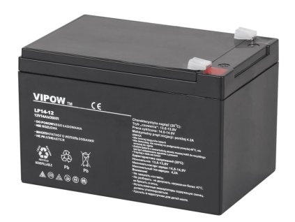 Baterie olověná 12V / 14Ah VIPOW BAT0217 gelový akumulátor – 24365.cz