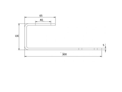 FVE střešní hák typu J (L300) jednoduchý 300mm – 24365.cz