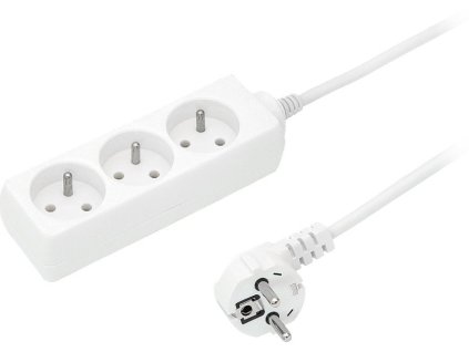 Prodlužovací kabel BLOW PR-370P 3zásuvky 3m, bílá, 3GU 3x1,5mm – 24365.cz