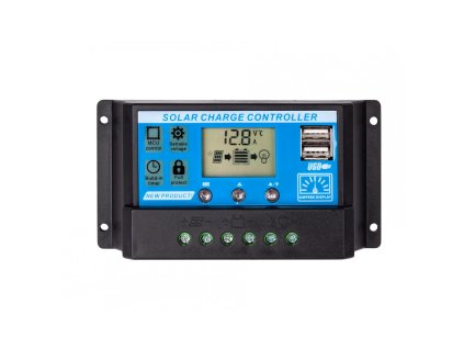 FVE Solární regulátor PWM VOLT 12-24V/30A+USB pro Pb baterie – 24365.cz