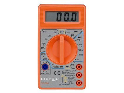 Digitální multimetr Orangjo VC500, LCD, 9V – 24365.cz