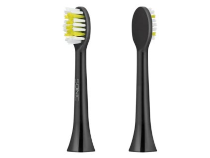 Náhradní Hlavice na sonický zubní kartáček TEESA TSA8016 SONIC BLACK soft komplet, 2ks – 24365.cz