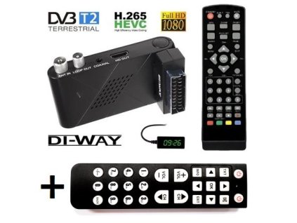 DI-WAY SENIOR 2020 Mini DVB-T2  H.265 + Ovladač SENIOR – 24365.cz