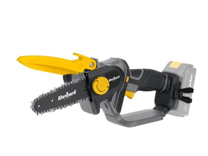 Aku řetězová ruční pila REBEL RB-1034, 20V – 24365.cz