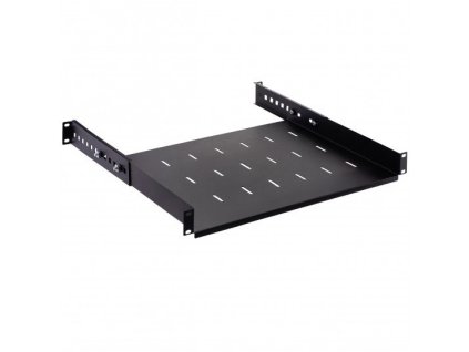 Police NEKU 19" 1U 350mm nastavitelná, černá – 24365.cz