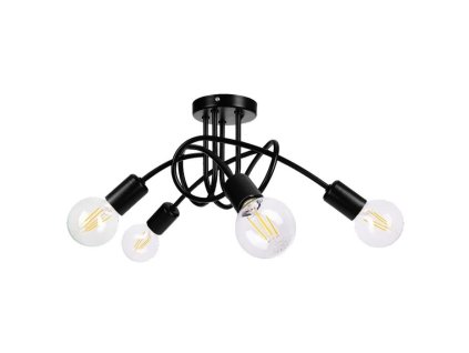 Stropní svítidlo Orno MALAGA AD-LD-6402BE27M, E27, 4x60W, černá – 24365.cz