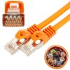 SFTP Patch Kabel Neku 2x RJ45 CAT7 PiMF, PE, PoE, 15m, oranžový – 24365.cz