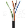 UTP Patch Kabel Neku 2x RJ45 CAT5e 0,25m, černý – 24365.cz