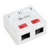Zásuvka Solarix CAT5E UTP 2 x RJ45 na omítku bílá SX288-5E-UTP-WH – 24365.cz