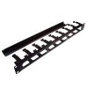 Vyvazovací panel 1U 8 uchytů, kovový, černý – 24365.cz