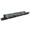 Patch panel Solarix 24 x RJ45 CAT5E UTP s vyvazovací lištou 1U SX24L-5E-UTP-BK-N – 24365.cz