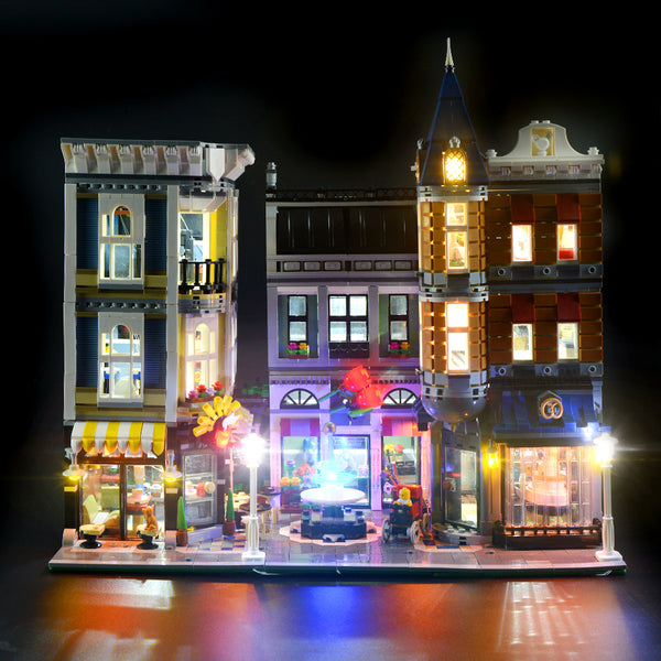 Osvětlení pro LEGO Creator Expert Shromáždění na náměstí 10255 - modulární dům