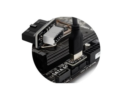 USB A na USB C adaptér redukce pro PC základní desky, interní, USB 3.0 19 pin na USB 3.1 Gen1 20 pin, Podporuje přenosové rychlosti 5 Gbps, Konektor 1 USB 3.0 19 pin0