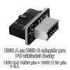 USB A na USB C adaptér:redukce pro PC základní desky, interní, USB 3.0 19 pin na USB 3.1 Gen1 20 pin, Podporuje přenosové rychlosti 5 Gbps, Konektor 1: USB 3.0 19 pin 1