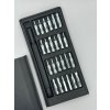 Mini Magnetická sada přesných šroubováků pro opravy mobilů, notebooků, MacBooků, hodinek, brýlí a elektroniky Torx, křížovými, plochými a speciálními bity. Flexibilní a prodlužovací nástavec, magnetický držák bitů.BIT24 2