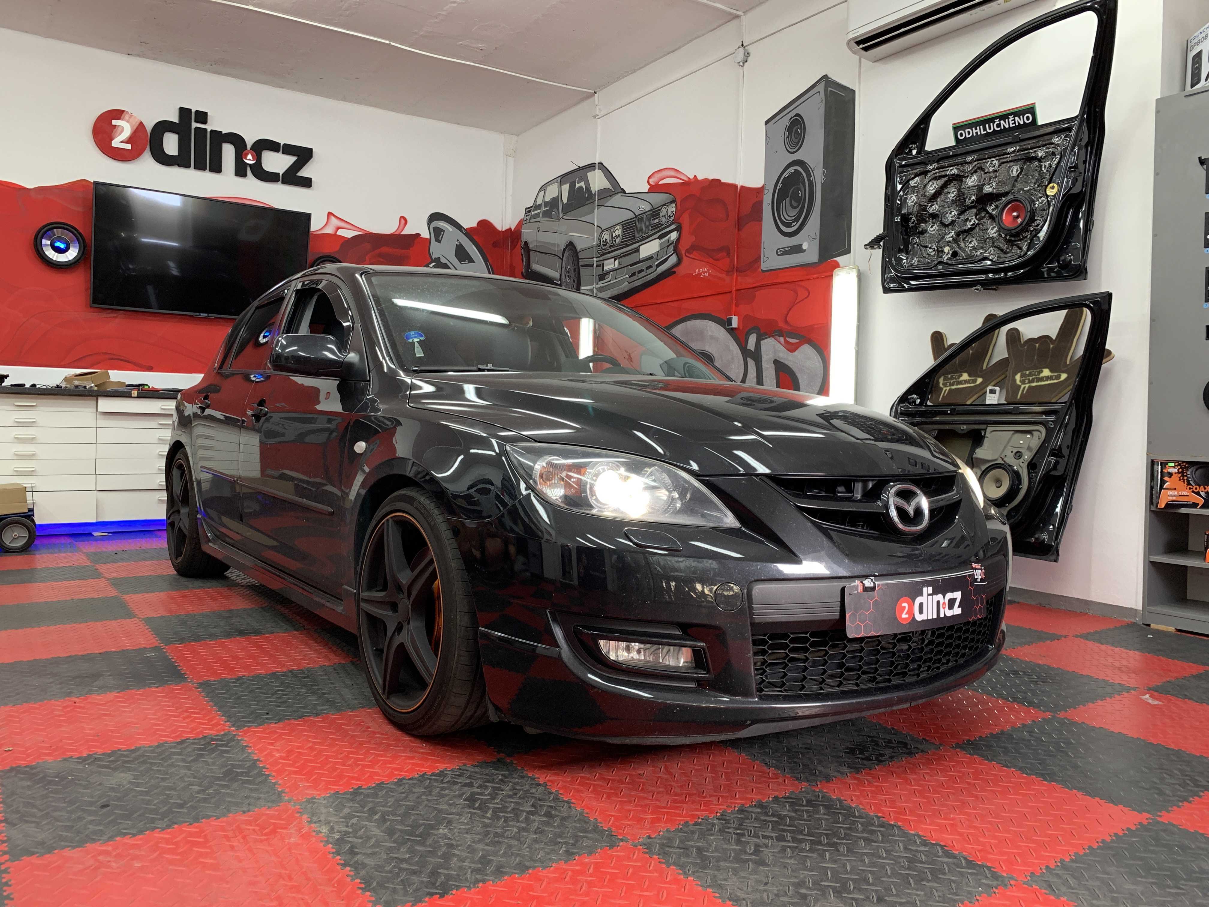 Mazda 3 MPS - Výměna reproduktorů a montáž zesilovače a subwooferu