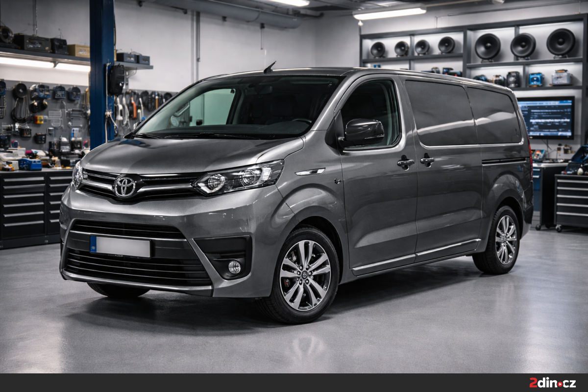Toyota ProAce II – Kompletní odhlučnění a úprava audia s DSP a novými monitory