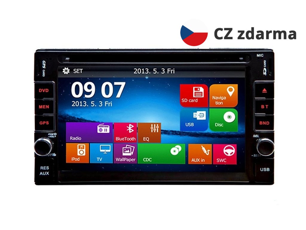 Autorádio 2DIN DN8802K - CZ zdarma