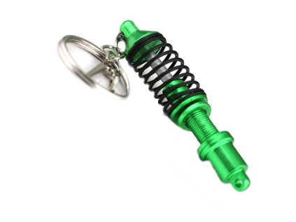 102865 privesek na klice zeleny tlumic s cernou pruzinou