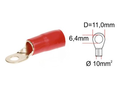 107350 1 kabelova oko zlate pro kabel 10mm2 ruda izolace