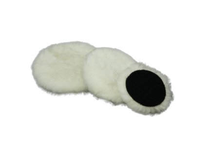 174750 lare polishing pad of natural sheep wool premium 75 mm velcro