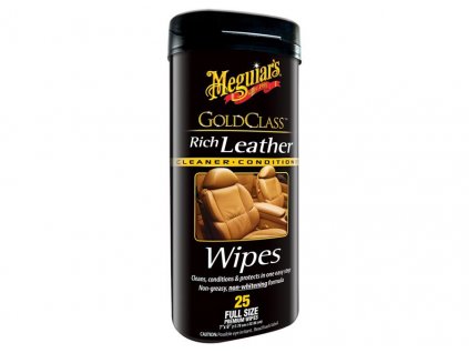 167028 meguiar s gold class rich leather wipes ubrousky na udrzbu prirodni i umele kuze 25 ks