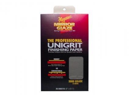 167478 meguiar s unigrit finishing paper unikatni brusne papiry pro rucni brouseni laku ruzne zrnitosti a baleni baleni 25 ks zrnitost 3000