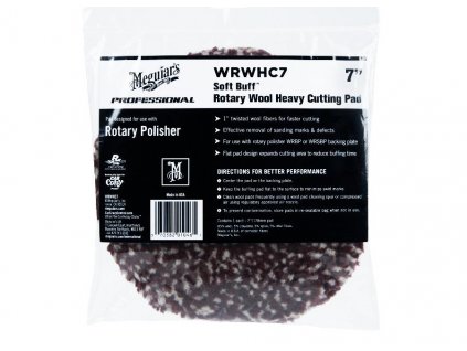 167517 meguiar s rotary wool heavy cutting pad 7 175 mm extra abrazivni vlneny lestici kotouc urceny pro rotacni lesticku 7