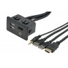 144074 2 hdmi 2x usb jack zasuvka s kabelem