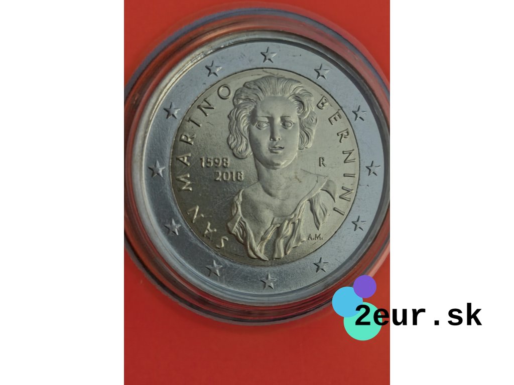2 euro San Maríno 2018 - Bernini (BU karta)