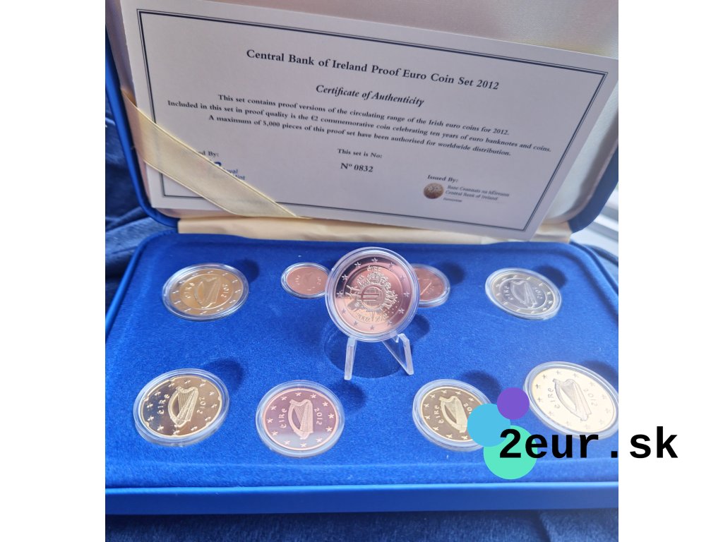 2 euro Írsko 2012 - 10 rokov Eura (Proof set)