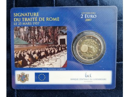 2 euro Luxembursko 2007 - Rímska zmluva (BU karta)