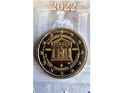 2 euro Grécko 2022 - 200 rokov od prvej gréckej ústavy (BU karta)