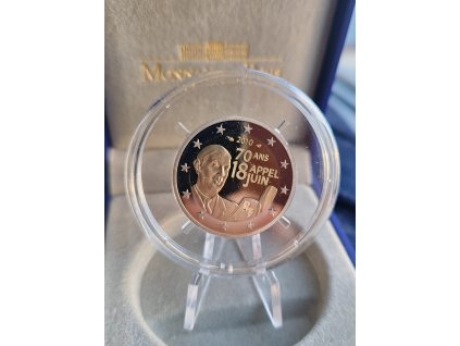 2 euro Francúzsko 2010 - Výročie výzvy generála de Gaulla z júna 1940 (Proof)