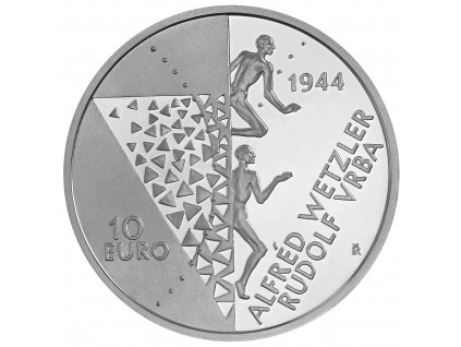 10 euro Slovensko 2024 - Podanie Správy o nacistických táboroch Auschwitz a Birkenau Alfrédom Wetzlerom a Rudolfom Vrbom – 80. výročie (Proof)