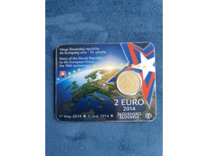 2 euro Slovensko 2014 - 10. výročie vstupu Slovenska do Európskej únie (BU karta)