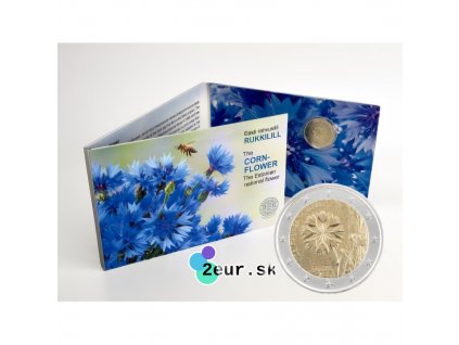 2 euro Estónsko 2024 - Nevädza, národný kvet Estónska (BU karta)