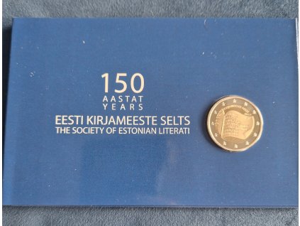 2 euro Estónsko 2022 - 150. výročie Estónskej literárnej spoločnosti (BU karta)