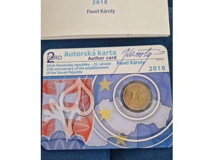 2 euro Slovensko 2018 - Vznik SR (autorská karta)