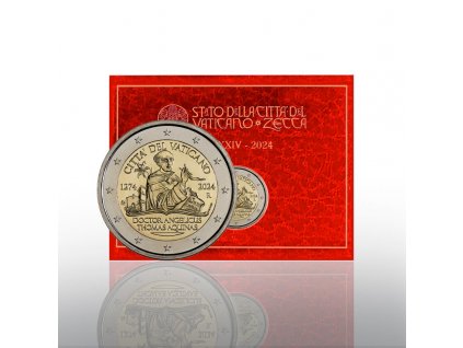 03 07 2024 moneta 2 euro 2024 750 ann morte s tommaso fdc