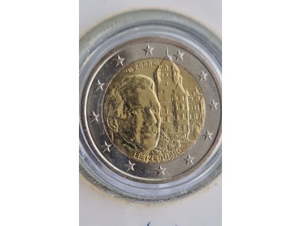 2 euro Luxembursko 2008 - Henri a Chateau Berg (BU karta)
