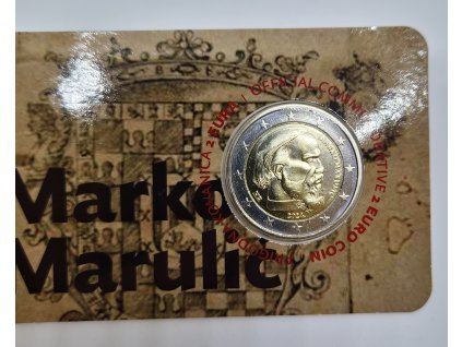 2 euro Chorvátsko 2024 - Marko Marulič (karta)