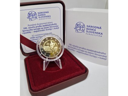 2 euro Slovensko 2025 - Majstrovstvá Európy v hokeji (Proof)