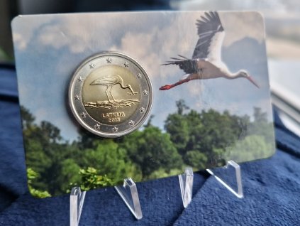 2 euro Lotyšsko 2015 - Bocian (BU karta)