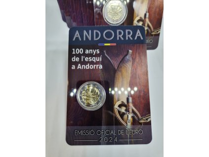 2 euro Andorra 2024 - Výročie lyžovania (BU karta)