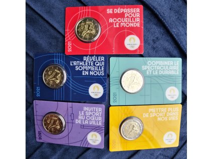 2 euro Francúzsko 2021 - Olympijské hry (prvá minca) (BU karta)