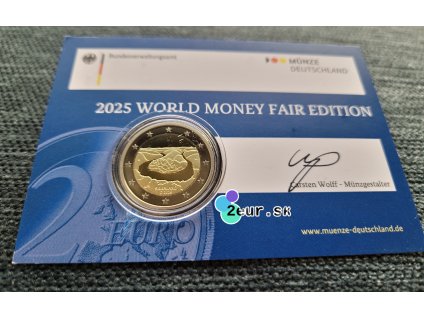 2 euro Nemecko 2025 - Sársko (Proof s podpisom autora)