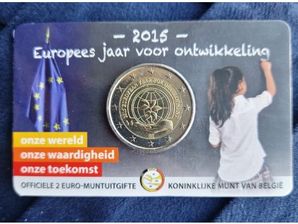 2 euro Belgicko 2015 - Európsky rok rozvoja (BU karta)