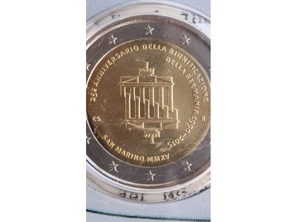 2 euro San Maríno 2015 - Zjednotenie Nemecka (BU karta)