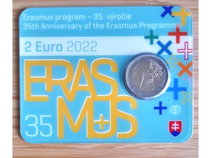 2 euro Slovensko 2022 - 35. výročie programu Erasmus (BU karta)
